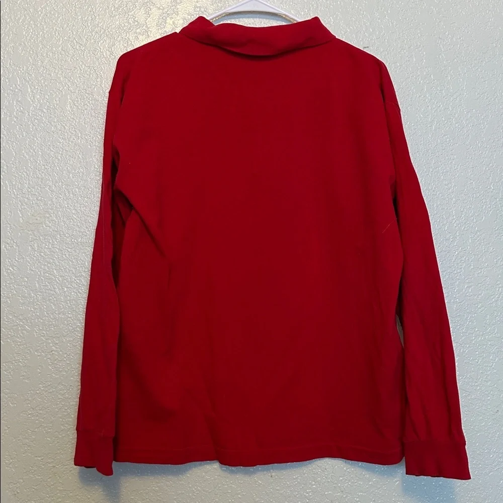 Lacoste Men’s Long Sleeve Red Polo L